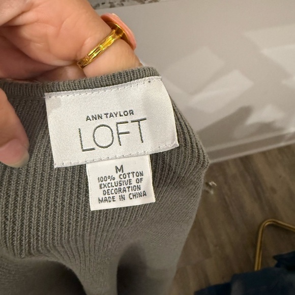 ANN TAYLOR | Green Embroidered Open Front Cardigan Medium - Picture 5 of 5